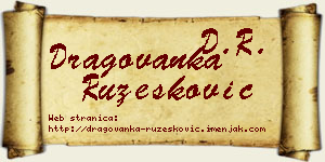 Dragovanka Ružesković vizit kartica